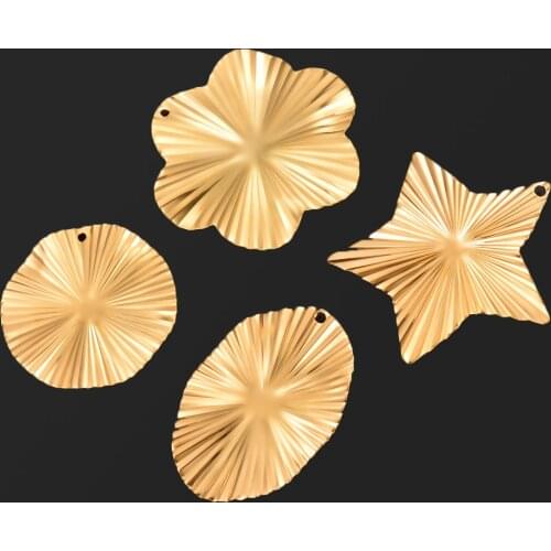 10PCS Stainless Steel Round Oval Star Flower Shape Earring Charm Connector for DIY Earring Link Pendants Jewelry Making