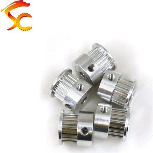 10pcs 3D printer pulley T2.5 20 teeth bore 5mm T2.5 20 teeth timing pulley fit for T2.5 belt width 6mm