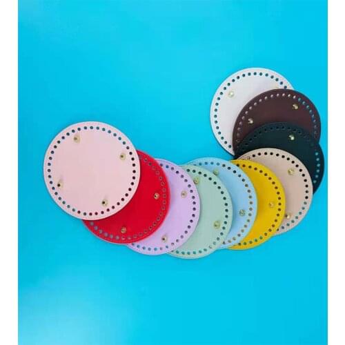 15cm Hand Woven Leather Bag Bottom DIY Woven Bag Hand Woven New PU Bag Bottom Accessories DIY Shoulder Bag Parts Cross Pattern