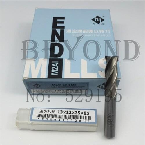 4F-13*12*35*85, 10pcs M2AL end mill four flute material high speed steel original factory super hard end mills HSS use for CNC
