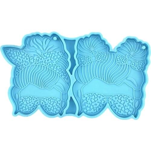 5477 Glasses Girl Keychain Mould Crystal Epoxy Creative Silicone Mould Love Gift