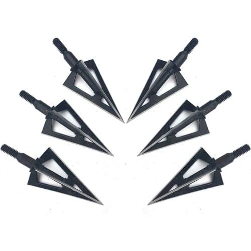 6/12/24 Hunting Archery Arrow Bolts 100 Grain Arrowhead Tip Point 3 Blades Broadhead Arrow Bow