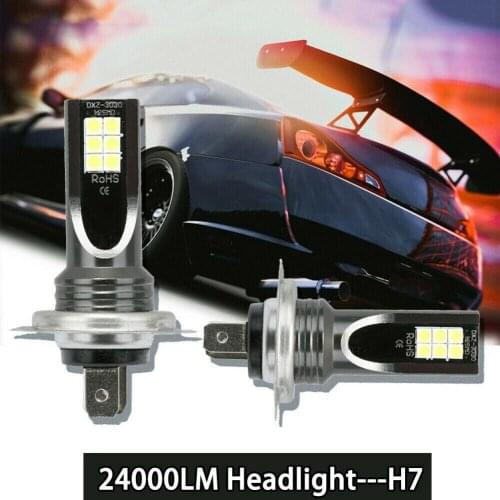 60% Dropshipping!2Pcs H7 3030 12SMD Super Bright Car Auto Headlight DRL LED Fog Lamp Light Bulb