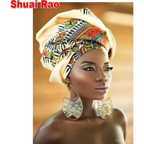 Full Square/Round Drill 5D DIY Diamond Painting "African woman" 3D Embroidery Cross Stitch mosaic set Home Decor