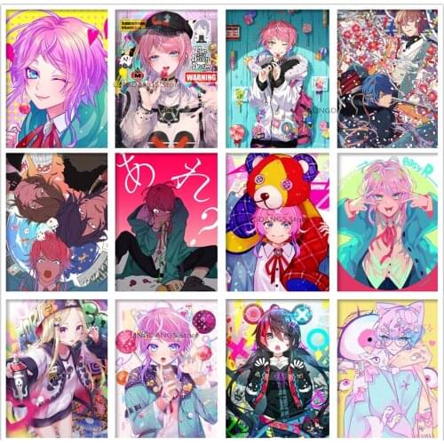 5d Diy Diamond Painting Cartoon Hypnosis Microphone Division Rap Battle Rhyme Anima Diamond Mosaic Cross Stitch Home Decor Gift
