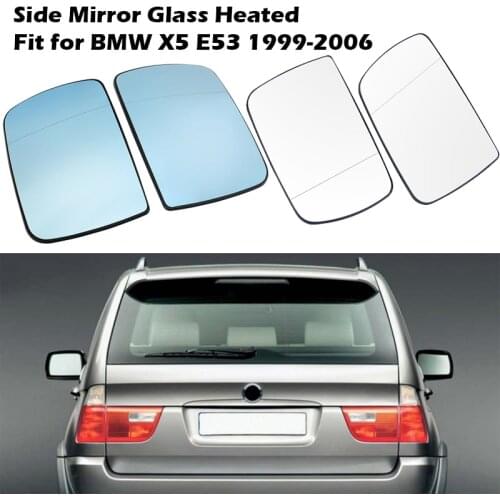 Side Rearview Mirror Glass Heater Anti-fog Door Wing Mirror Sheet Fit For BMW X5 E53 1999-2006,Car Accessories