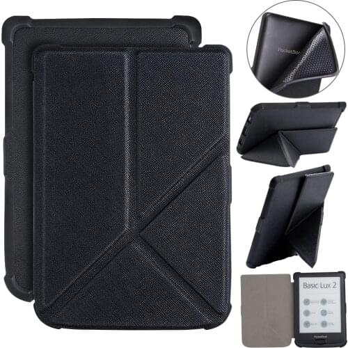 Case for Pocketbook 616 627 632 Ereader Origami Cover for Pocketbook Basic Lux 2/ touch Lux /touch HD 3 PU Leather Capa