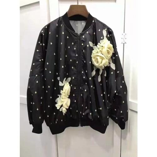 Eglory Women's Black Bomber Jackets