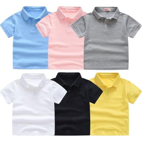 Summer fashion children t shirts for boys t-shirt 2pcs boy basic tshirt white yellow kids school tops cotton turn down clothes