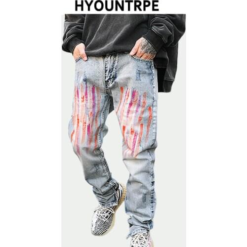 HYOUNTRPE Men Skinny Jeans