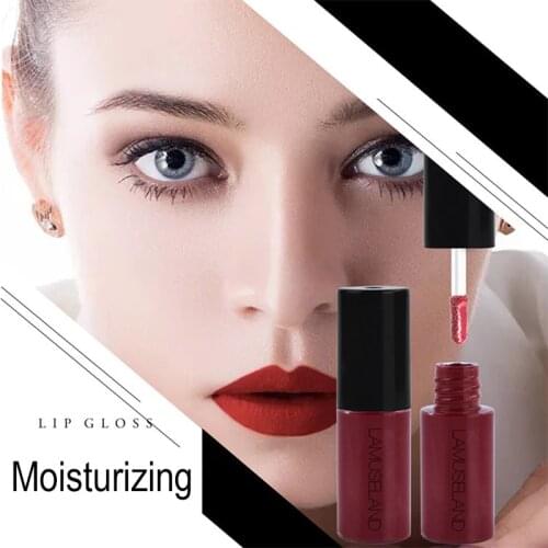 LAMUSELAND 3pcs / lot Waterproof Long Lasting Matte Mini Lipstick 12 Colors Lip Gloss 3.5g Lips Make-Up Brand TSLM1