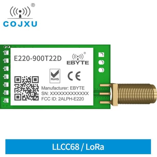 E220-900T22D DIP LLCC68 22dBm 5km Range RSSI ISM 868MHz 915MHz FSK SMD UART Tranceiver LoRa RF Module