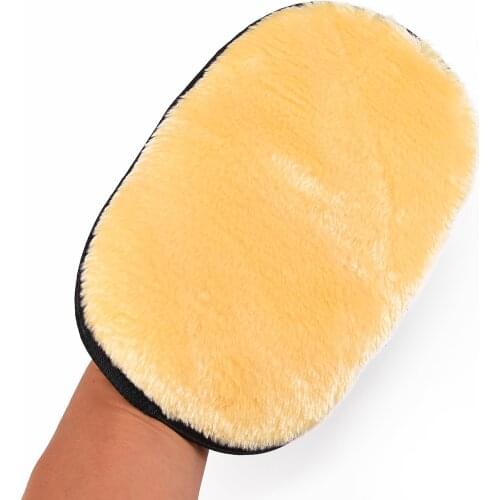Soft Glove Tool Car Care Clean Imitated Wool Mitt Mitten Motorcycle Polishing