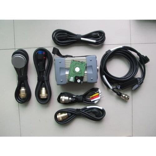 Red mb star c3 with hdd newest software with 7 cables diagnostic tool for cars and trucks 12v 24v for d630 cf19 cf30 laptops