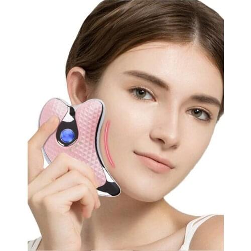 The New Electric Vibration Heating Small Dolphin Micro Current Scrapping Board Beauty Instrument Composite Material HANRIVER