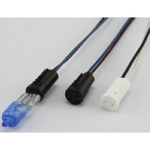 10pieces/lot G4 lamp base Holder with 19cm wire plastic or ceramic head for G4 Halogen lamp crystal light led light Heads