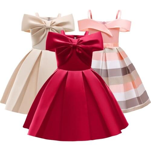 2020 New Christmas dress for girls flower dress flannel princess wedding dress childrens day catwalk host fluffy dress