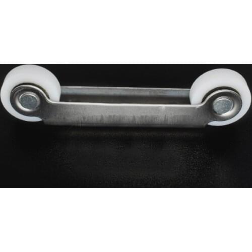 6Pcs High Quality Silver Pulley 2 rubber rollers for Sliding Door Roller Nothing Frame Fold Nothing Frame Balcony Window rollers