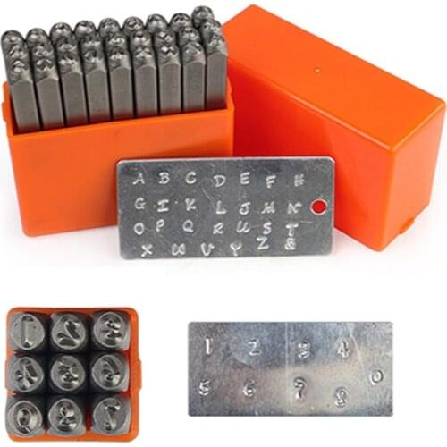 Jewerly Stamp Handstamping Steel Gold Silver Metal Stamps Leather DIY Custom LOGO Name Number Alphabet Set Puncher Jewelry Tools