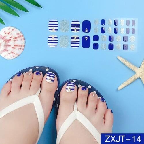 Toenail Stickers Nail Art Decoration Waterproof Pedicure Decals DIY Toe Nail Strips Japan and South Korea Style Manicure Sticker