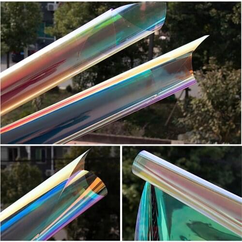 SUNICE window tint film sticker chameleon blue films for home building Office glass stickers self-adhensive window tinted vinyl