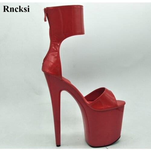Rncksi Bind Dance Shoes New Women Sexy sandals platform 20cm Ultra high heels Pole Night clubbing Dance Girls Sandals Shoes