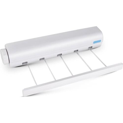 Spring Automatic Retractable Four Five-Wire Clothesline, Drying Rack, Towel Rack With Hook, Drying Rack Perforated