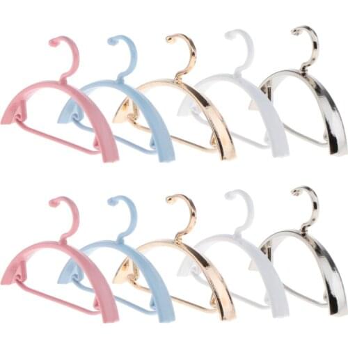 10Pcs Mini Dolls Clothing Drying Hanger 1:6 Laundry Bathroom Kids Toys