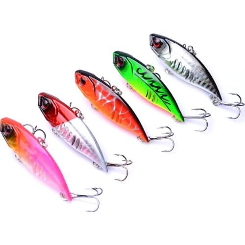5pc 6.5cm 10.8g VIB Lure Hard Artificial Fishing Vibe Lipless New Long Shot Vibration Hard Noisy Rattle Sinking Vibrator Bait