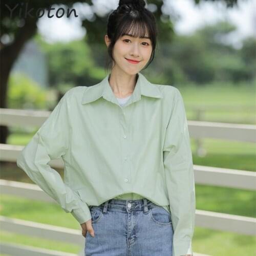 Зеленые блузки YIKOTON China At AliExpress