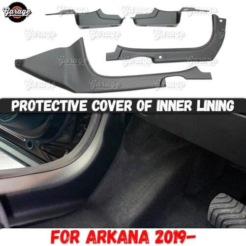 Guard of inner door sills for Renault Arkana 2019- ABS plastic 1 set / 4 pcs trim accessories car interior molding styling