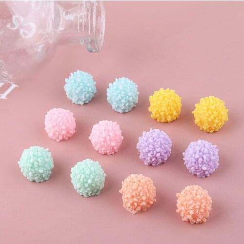 10pcs Spring and Summer Candy-colored Crumb Particles Earring for Women Girls Party Jewelry Resin Pendant Diy Ear Accessories