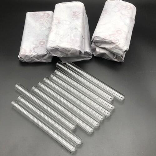 100pieces/lot 15*150mm Clear Lab Glass Test Tube Round Bottom Transparent Laboratory Vial