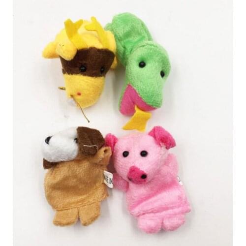 12Pcs Finger Puppets Animal Plush Baby Story Telling Props Educational Toys