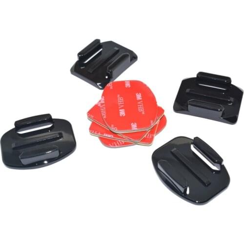 2 pcs Flat & 2pcs gopro Curved Mount with 3M Adhesive Pads for GoPro Hero 8 6 5 4/3+/3 SJ camera xiaomi yi Camera