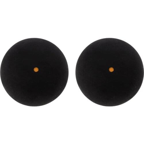 2Pcs Standard Speed Yellow Dot Racquetball Balls High Bounce Rubbe