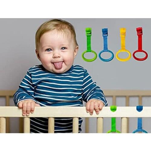 4pcs/lot Ring For Playpen Baby Crib Hooks General Use Hooks Baby Toys Bed Rings Hooks Universal Ring Help Baby Stand