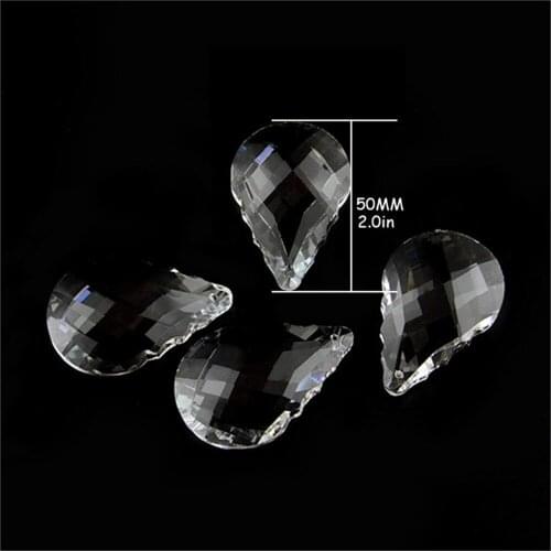 44pcs Transparent K9 Crystal Quality 50mm Crystal New Gourd Shape Prism Pendant Glass Chandelier Parts