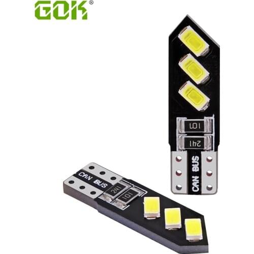 50pcs Car Auto LED T10 194 W5W t10 led Canbus t10 6SMD 5730 5630 t10 6LED Light Bulb No Error Car Marker Parking