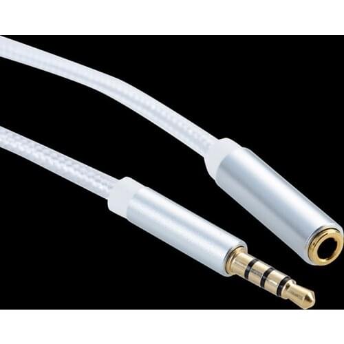 Jack 3.5 mm Audio Extension Cable for Huawei P20 lite Stereo 3.5mm Jack Aux Cable for Headphones Xiaomi Redmi 5 plus PC 1M / 2M