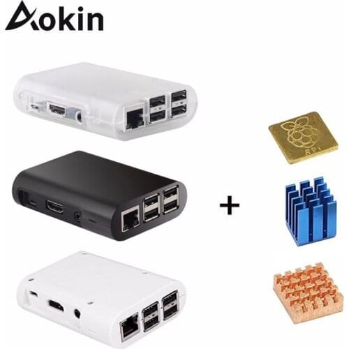 Aokin For Raspberry PI 3 model B Case Cover Shell Enclosure ABS Plastic Box for Raspberry PI 2 Model B and Model B+ High Quality