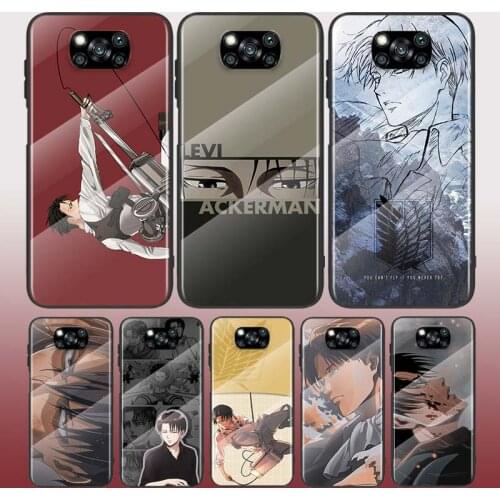 Attack on Titan Tempered Glass Cover For Xiaomi POCO F3 F2 X3 NFC X2 M2 Pro Phone Case