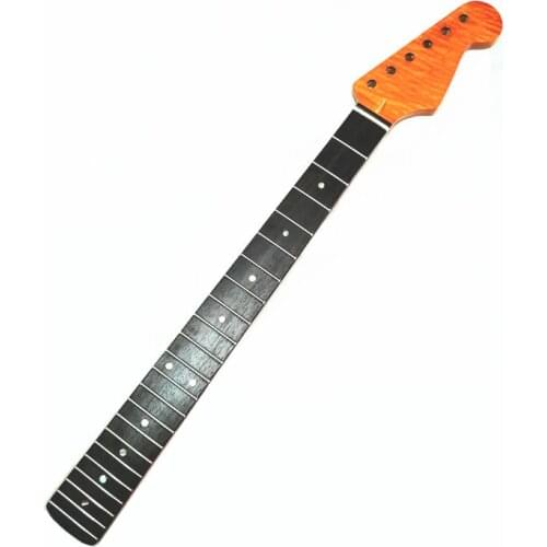 Disado 21 22 Frets tiger flame maple Electric Guitar Neck rosewood fretboard inlay dots guitar accessories parts