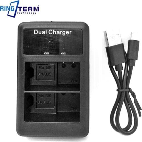 EN-EL15B LCD USB Dual Charger for Nikon Z6 Z7 D500 D600 D610 D750 D800 D800E D810 D850 D7000 D7100 D7200 1 V1 Digital Cameras