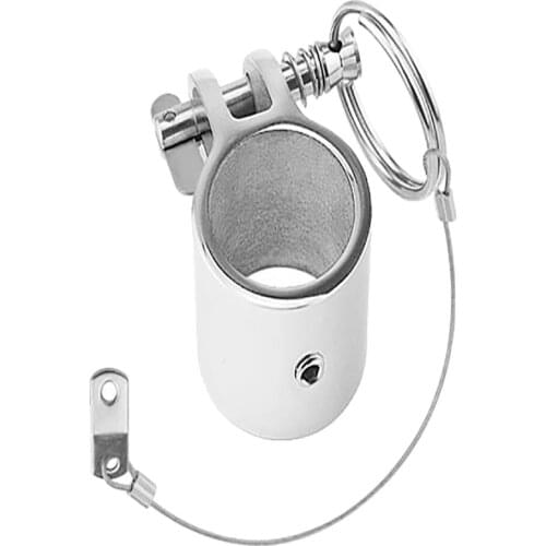 JAW SLIDE Hinged 1" Bimini Top Marine Hardware Fitting w/ Quick Release Pin