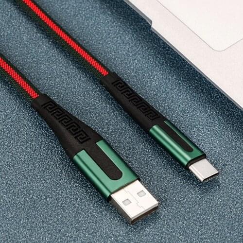 USB C Cable Fast Charging 5V 2A Type C Cord Data Cable for Huawei Samsung Nylon Flat Braided Wire Fast Charge Micro USB Type-C