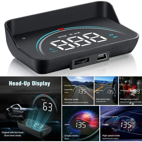 M8 Car HUD Head-up Display OBD2 II Overspeed Warning System Speed Voltage Alarm Car HUD Head Up Display Car accessories