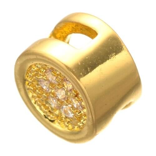 1 pcs High Quality Micro Pave Jewelry Zircon Beads For Jewelry Making Diy Crafts Big Hole Spacer Beads Bijoux Kralen