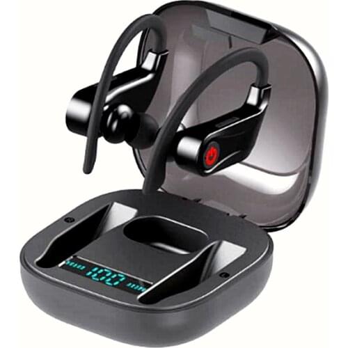 TWS Wireless Earphones Power Pro Bluetooth 5.0 9D Stereo Earburds Sport Headphones 950mah Case IPX4 Waterproof Ear Hook Headsets