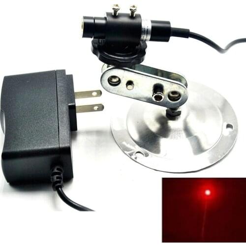 Dot Red Positioning Lights 650nm 80mW Red Laser Module Focus Dot 12x55mm w 5V Power Adapter & Holder